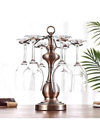 Treo ly rượu vang, Giá treo ly đồng phong cách Châu Âu sang trọng mẫu mới