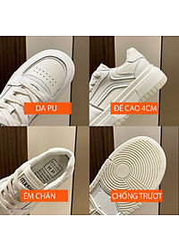 Giày thể thao nữ, giày phong cách cá tính, thoáng khí, đế cao su đúc, chống trơn trượt hạn chế mòn - GNU2026