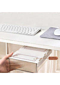 Ngăn Kéo Nhựa Nhỏ Mini, Khay Đựng Bút Gắn, Hộp ngăn kéo Treo Dưới Bàn Làm Việc Giúp Cất Giữ Gọn Gàng Bàn Làm Việc (Giao Màu Ngẫu Nhiên)
