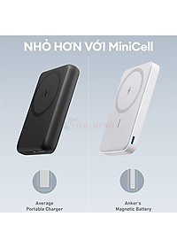 Sạc dự phòng có chân đế từ tính không dây Anker 622 MagGo 7.5W 5000mAh A1614 - Hàng chính hãng
