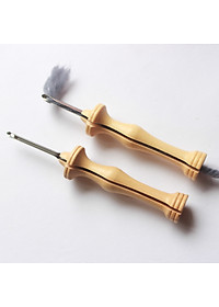 Kim Thêu Nổi Thêu Len Kiểu Oxford Dùng Len Đơn Cỡ Vừa Cán Gỗ Dành Cho Người Mới Bắt Đầu Oxford Punch Needle #8 Fine for Beginner