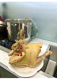 Nồi luộc gà inox 304 cao cấp 5 đáy Kalpen Size 28