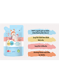Nước rửa bình sữa Organic cho bé Lamoon - Túi 450ml 