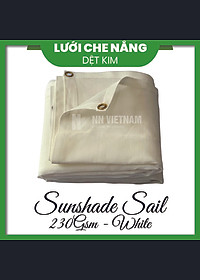 LƯỚI CHE NẮNG 80% - MÀU TRẮNG - SIZE 2M X 2M