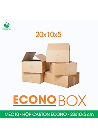 MEC10 - 20x10x5 cm - Combo 60 thùng hộp carton trơn siêu tiết kiệm ECONO