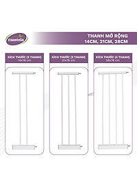Thanh chắn cửa, chắn cầu thang chính hãng Mastela D04 bảo vệ an toàn cho bé, Không cần khoan tường, có thể thanh mở rộng