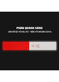Cuộn Phản Quang 2 Màu Đỏ Trắng Bóc Dán Cho Xe Tải, Xe Container, Xe Hơi, Xe Ô tô Dài 45 Mét/ Cuộn Giúp An Toàn Ban Đêm Mai Lee