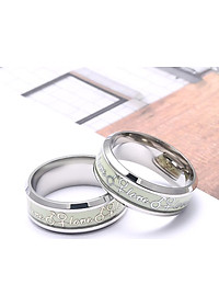 Nhẫn nam dạ quang hình cặp đôi