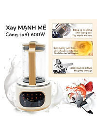 Máy làm sữa hạt Seka E500 - Có chống ồn - 1.5 lít - 9 Chức năng tiếng Việt - Hàng chính hãng