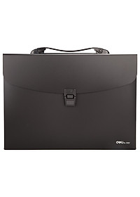 Cặp Tài Liệu A4 13 Ngăn Deli, Đen/Xanh/Đỏ/Xanh Lá - 1 Chiếc - E5557