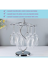 Giá Treo Ly Uống Rượu Vang Cao Cấp Inox 304 Bền Đẹp Để Bàn Trong Gia Đình Mã KT05