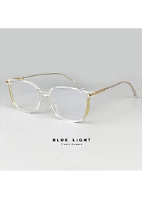 Gọng Kính Cận, Kính Giả Cận Nữ Mắt Mèo Viền Dày Ánh Nhũ Nữ Tính,  Chống Ánh sáng Xanh, Gọng Nhựa Dẻo TR90 Đen, Nâu, Trong Suốt - BLUE LIGHT