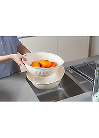 {Nhiều Cỡ } Bộ Thau Rổ Nhựa Cao Cấp Yoko Inochi Nhật Bản - Kháng khuẩn khử mùi đảm bảo an toàn vệ sinh thực phẩm - Chính Hãng ( Tặng kèm khăn lau pakasa)