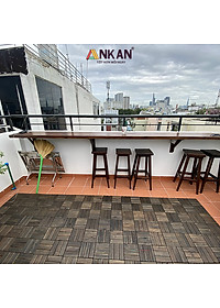 Vỉ Gỗ Lót Sàn Ban Công Thương Hiệu ANKAN Gu Màu Đen 12 Nan, Ván Lót Sàn Gỗ Tự Nhiên Dùng Để Lót Sân Vườn, Hồ Bơi, Phòng Spa, Siêu Bền, Chịu Nước Tốt, Chống Trơn Trượt, Tiêu Chuẩn Xuất Khẩu