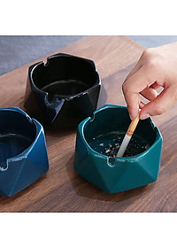Gạt Tàn Thuốc Lá Bằng Gốm Sứ Hình Lục Giác Phong Cách Châu Âu Sang Trọng
