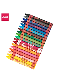 Bút sáp nến Deli - 12 màu/18 màu/24 màu - 1 hộp - EC20800/EC20810/EC20820