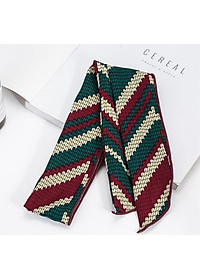 Băng đô turban nữ bản to dạng dây buộcTB32B đỏ xanh trắng