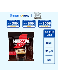 [Tặng Hũ Thủy Tinh NESCAFÉ (Tet 26) NESCAFE 750ml] Cà phê Hòa tan NESCAFÉ CAFÉ VIỆT 35 gói Vị Mạnh đặc trưng