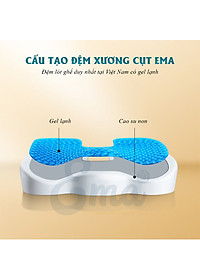 Nệm ngồi văn phòng chống thâm mông, xệ mông, đau xương cụt Ema cho dân văn phòng, lái xe, sinh viên, học sinh