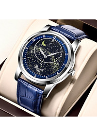 Đồng hồ cơ nam tự động DIZIZID Automatic chính hãng – Dây da cao cấp – Chống nước tốt – Thiết kế dải ngân hà dạ quang chuyển động độc đáo DZCTD99