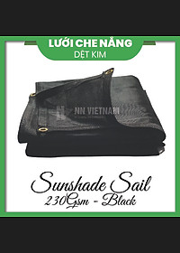 LƯỚI CHE NẮNG - MAY VIỀN, KHUY - MÀU ĐEN - SIZE 2M X 4M