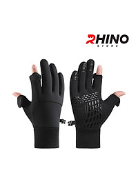 Găng tay hở ngón giữ ấm, chống gió mùa đông Rhino G301 cảm ứng điện thoại cho nam, nữ