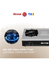 Bếp gas dương Rinnai RV-A271B(S) mặt bếp inox và kiềng bếp men - Hàng chính hãng.