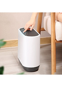 Thùng Rác Thông Minh Nhấn Nắp 10Lít 3 Ngăn Chống Đổ Kín Mùi Cao Cấp - Phóng Cách Hiện Đại - Chất Liệu ABS Cao Cấp Chính Hãng MINIIN