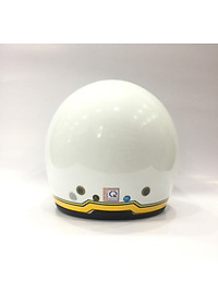 Nón bảo hiểm 3/4 kính âm Royal M139 tem V10 trắng viền vàng cao cấp  - Lót tháo rời - Kính che hết mặt