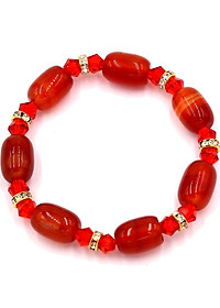 Chuỗi tay đá thạch anh đỏ FSOO7