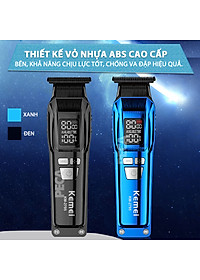 Tông đơ chấn viền Kemei KM-2795 lưỡi cắt mạ carbon DLC cao cấp công suất mạnh mẽ 8W sạc nhanh USB pin lâu - Chính hãng