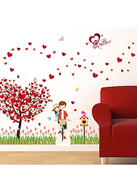 Decal dán tường vườn tình yêu