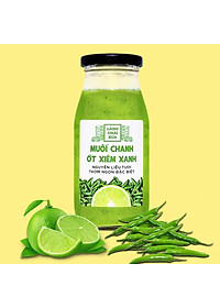 Đặc Sản Phan Thiết - Muối Chanh Ớt Xiêm Xanh Cao Cấp Làng Chài Xưa, Nguyên Liệu Tươi, Thơm Ngon Đặc Biệt, Chai Thủy Tinh 300Gr