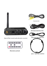 SOAIY Bộ Chuyển Đổi Âm Thanh DAC Bluetooth T01 Chỉnh Treble, Bass, Volume (Hỗ trợ Cổng Optical) - Hàng Nhập Khẩu
