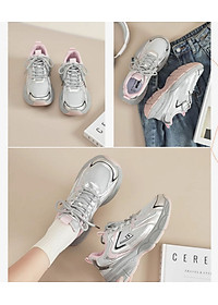 Giày thể thao nữ đế êm nhẹ, thoáng khí đế cao su đúc, chống trơn trượt hạn chế mòn  – GNU2102