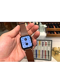 Dây Đeo Apple Watch 49mm 46mm 45mm 44mm 42mm, Chất Liệu Da Bò Cao Cấp, Phong Cách Vintage Hoài Cổ, Tương Thích Các Phiên Bản Series Ultra2/Ultra/SE2/SE/10/9/8/7/6/5/4/3/2/1