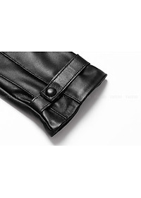 Găng tay nam da cừu cao cấp BHY5333 Lót lông giữ ấm, cảm ứng điện thoại, chống nước