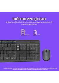 Bộ Bàn Phím Và Chuột Không Dây Logitech MK235 - Hàng chính hãng