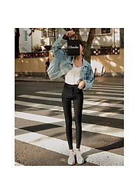 Quần tregging nữ Choobe cạp cao chất vải cao cấp thun ôm dày dặn co giãn tốt Q13