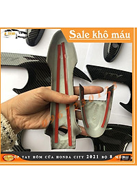 Bộ ốp tay và hõm cửa dành cho Honda City 2021 vân cacbon chống xước siêu đẹp và bền bỉ với thời gian