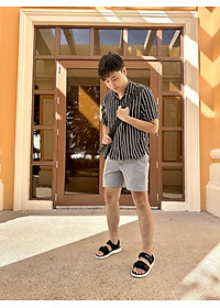 Giày Sandal Nam Nữ Unisex The BiLy Quai Ngang Dây Dù Đế Phylon Siêu Êm Nhẹ Màu Xám-BL10