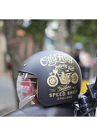 Mũ bảo hiểm Royal kính âm M139 tem V5 đen