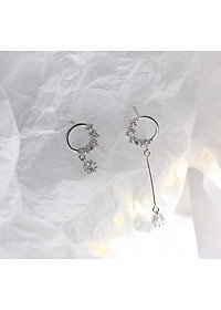 Bông tai đá bất đối xứng