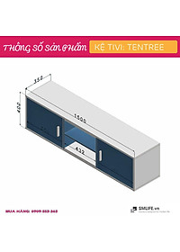 Kệ gỗ tivi đẹp cho phòng ngủ gia đình SMLIFE Tentree