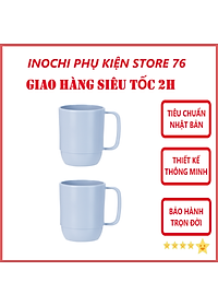 Combo 2 Cốc Nước Amori 350ml Sản Xuất Theo Tiêu Chuẩn Nhật Bản An Toàn Khi Sử Dụng - Chính Hãng Inochi (Tặng khăn lau pakasa)