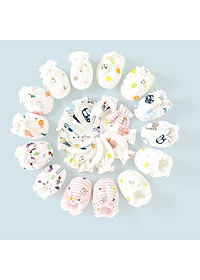 Set bao tay và bao chân bo chun cho bé sơ sinh từ 0 - 6 tháng tuổi, nhiều họa tiết xinh yêu