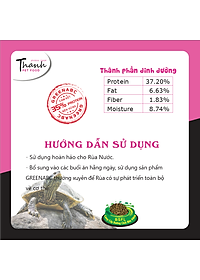 Thức ăn bò sát Rùa Nước nhãn GREENABC – Cung cấp protein, canxi, lipid giúp tăng kích thước, mai cứng - Hộp 50g và 230g
