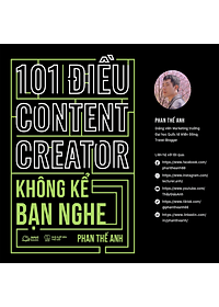 Sách 101 ĐIỀU CONTENT CREATOR KHÔNG KỂ BẠN NGHE