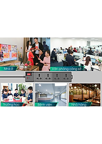 Ổ cắm Rạng Đông OC04 4C/3M/10A đa năng chống giật, công suất 2500W dây dài 3 mét - Hàng chính hãng