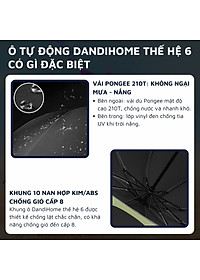Ô (dù) tự động DandiHome thế hệ mới 2023 cao cấp để đi nắng, che mưa